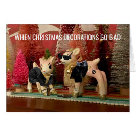 Decoraciones navideñas se fueron tarjeta de person