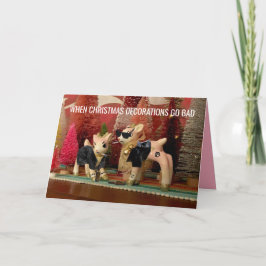 Decoraciones navideñas se fueron tarjeta de vacaci