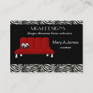 decorador de interiores de moda Tarjetas de visita