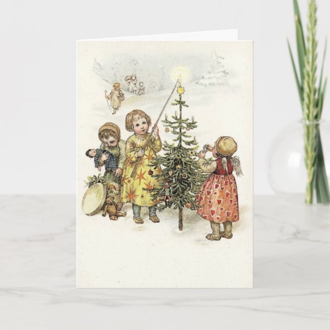 Decorando el árbol de Navidad (Anverso)