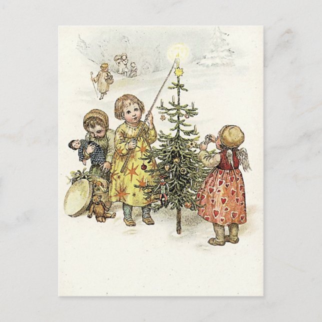 Decorando el árbol de Navidad (Anverso)