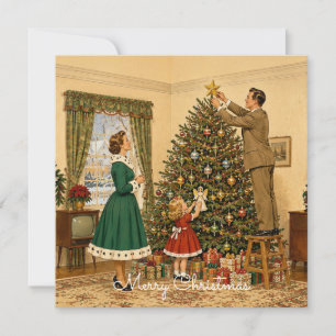 Decorando el árbol de Navidad Feliz Navidad en fam