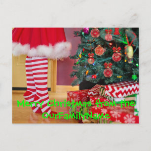 Decorar árbol de Navidad Tarjeta postal personaliz