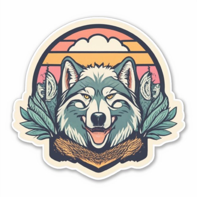 Decorar con los Pegatinas de los lobos de belleza  (Anverso)