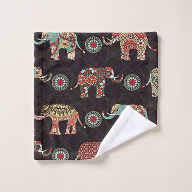 Decorative Elephant Pattern Bath Towel (Toallita)
