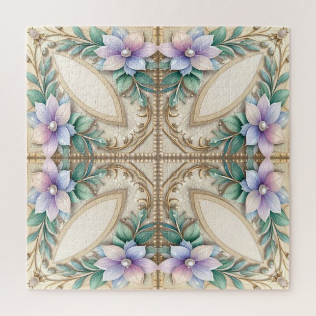 Decorative Floral Jigsaw Puzzle (Vertical)