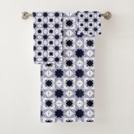 Decorative geometric patterned baby blue star
