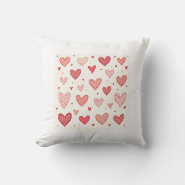 Decorativo adorable cojín de corazón (Anverso)