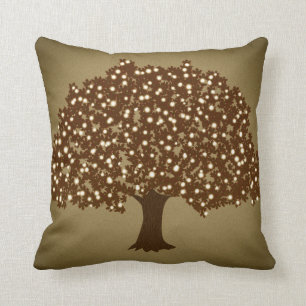 Decorativo Adorno de cojín de lanzamiento rústico de árbol il