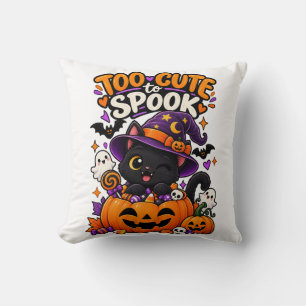 Decorativo Alma de Halloween: Cojín de Gato Negro Demasiado L