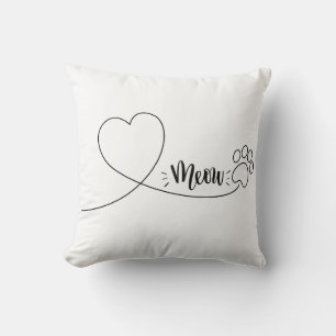 Decorativo Ama de gatos, cojín de Meow