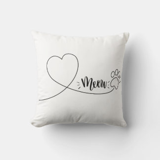 Decorativo Ama de gatos, cojín de Meow