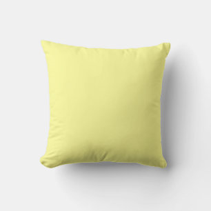 Decorativo amarillo pastel sólido, cojín amarillo pálido