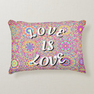 Decorativo Amor es Amor Cojín de acento del Orgullo