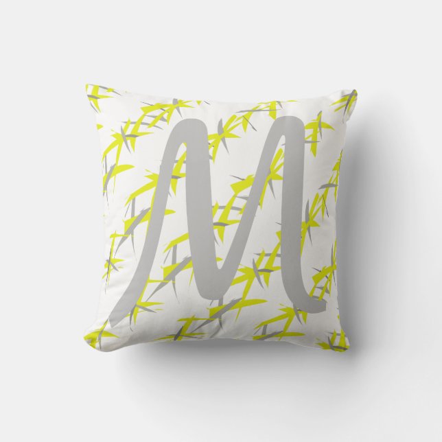 Decorativo Añada su letra M Cojín abstracto (Anverso)