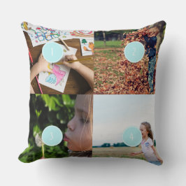 Decorativo Añade tus propias fotos Cojín personalizable 4 imá