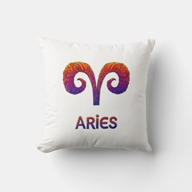 Decorativo Aries Zodiac / Cojín Símbolo de Aries (Anverso)