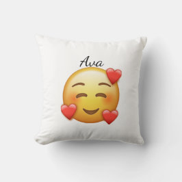 Decorativo Ava Cojín Personalizado Con Emoji De Corazón
