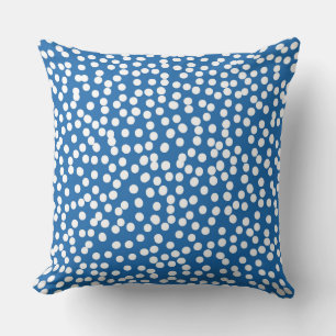 Decorativo Azul nebulosa con Nieve blanca en el cojín