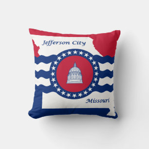 Decorativo Bandera de la ciudad de Jefferson, Cojín decorativ