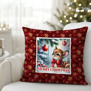 Decorativo Bebé Ciervo Mágico Cojín de Navidad Decoración de 