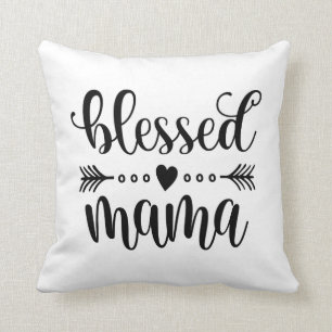 Decorativo Bendita cita del Día de la Madre  Cojín decorati
