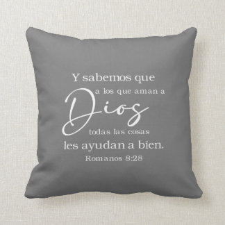 Decorativo Biblia española Verse Romanos 8:28 Cojín