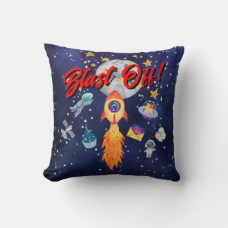 Decorativo Blast-Off Rocketship Kids Room Decor Cojín decorat
