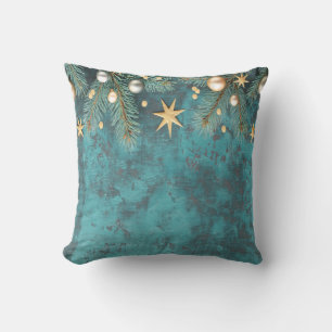 Decorativo Bolas de Navidad Estrellas Ramas Vintage Cojín Dec
