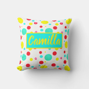 Decorativo Camila Tropical Añadir Su Nombre Cojín De Pillow