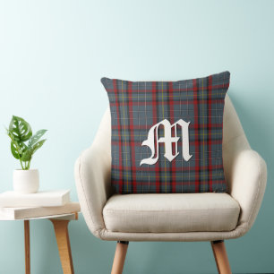 Decorativo Clan MacNamara Tartan Plaid Monograma Cojín decora