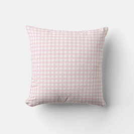 Decorativo Clásica Cabaña Rosa Pequeña Gingham. Cojín lumbar