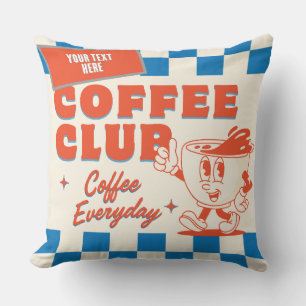 Decorativo Club de Café caricatura – Adorable Cojín personali