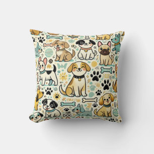 Decorativo Cojín Adorable Del Patrón Del Perro