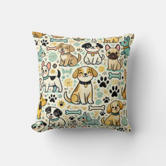 Decorativo Cojín Adorable Del Patrón Del Perro