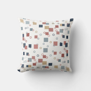 Decorativo Cojín alegre con motivos minimalistas geométricos.