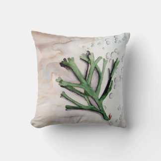 Decorativo Cojín con acuarela de alga