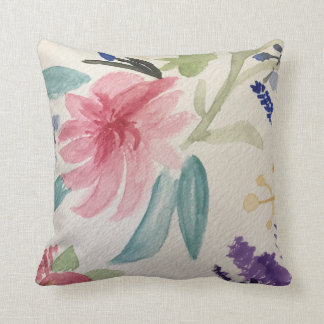 Decorativo Cojín con bonito de acuarela floral