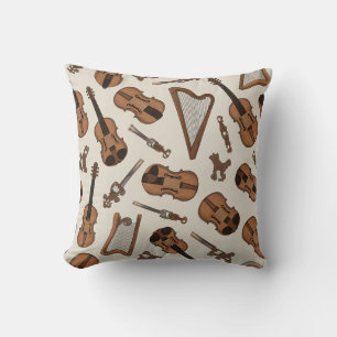 Decorativo Cojín con patrón de instrumentos de cadena