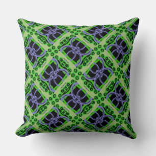 Decorativo Cojín cuadrado Jimette Diseño verde de color de