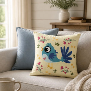 Decorativo Cojín de 16"x16" Bluebird of Happiness