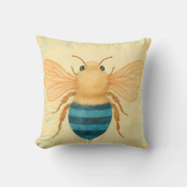 Decorativo cojín de abeja de banda azul