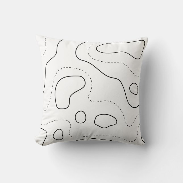 Decorativo Cojín de acento de tema del mapa (Anverso)