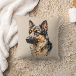 Decorativo Cojín de arte de perro pastor alemán alsaciano