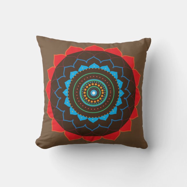 Decorativo Cojín de Arte Mandala (Anverso)