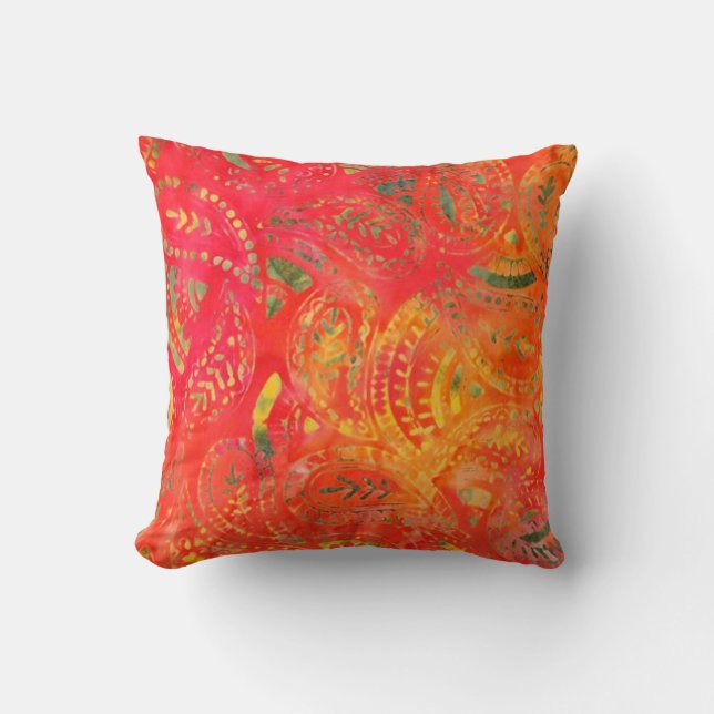 Decorativo Cojín de Batik Boho (Anverso)