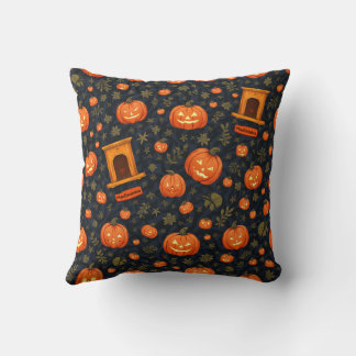 Decorativo cojín de calabaza de halloween