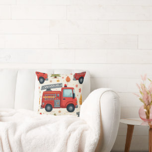 Decorativo Cojín de camión de bomberos