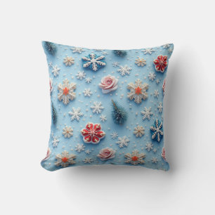 Decorativo cojín de copo de nieve