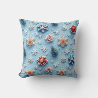 Decorativo cojín de copo de nieve